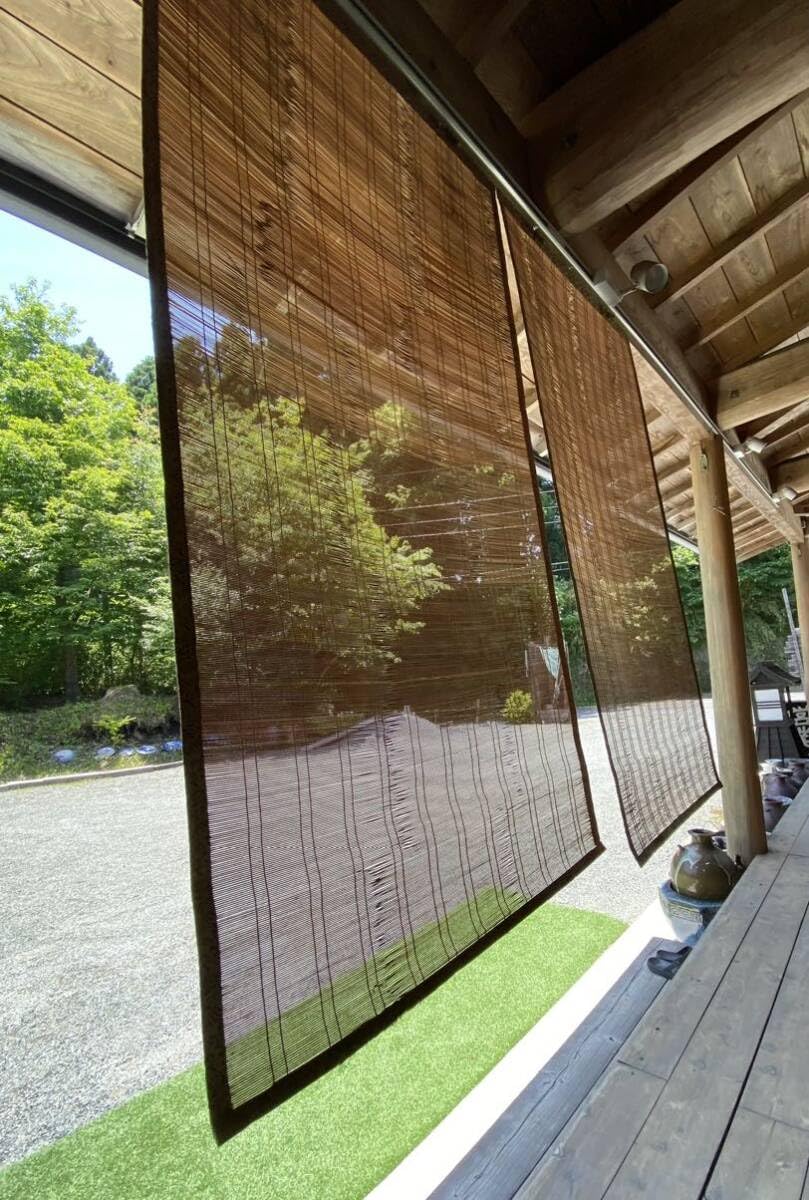 Amazon.co.jp: 茶道具『お座敷簾御簾2枚組長さ167,172cm』簾書院造り